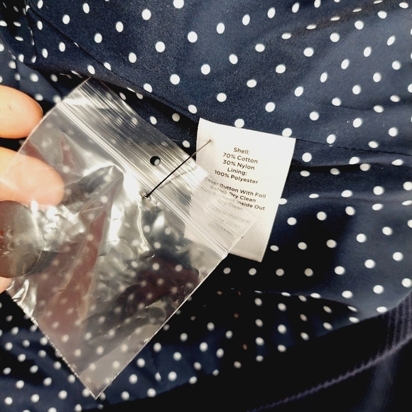 New Talbots Navy Cotton/ Nylon One Button Blazer P6972 - Picture 7 of 9